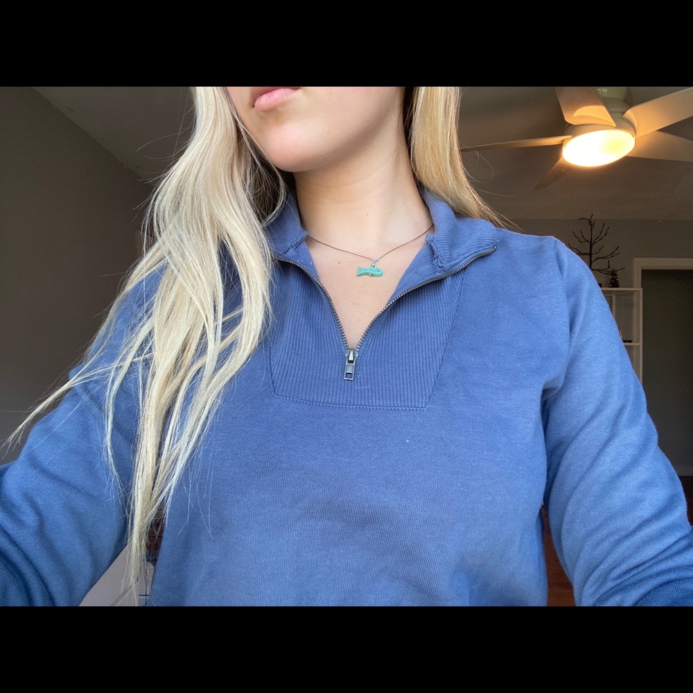Pretty blue quarter zip